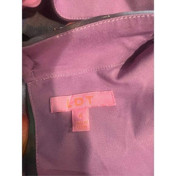 LDT MAXI SWING DRESS multicolor Print size 4 NWOT $275 - Picture 4 of 6